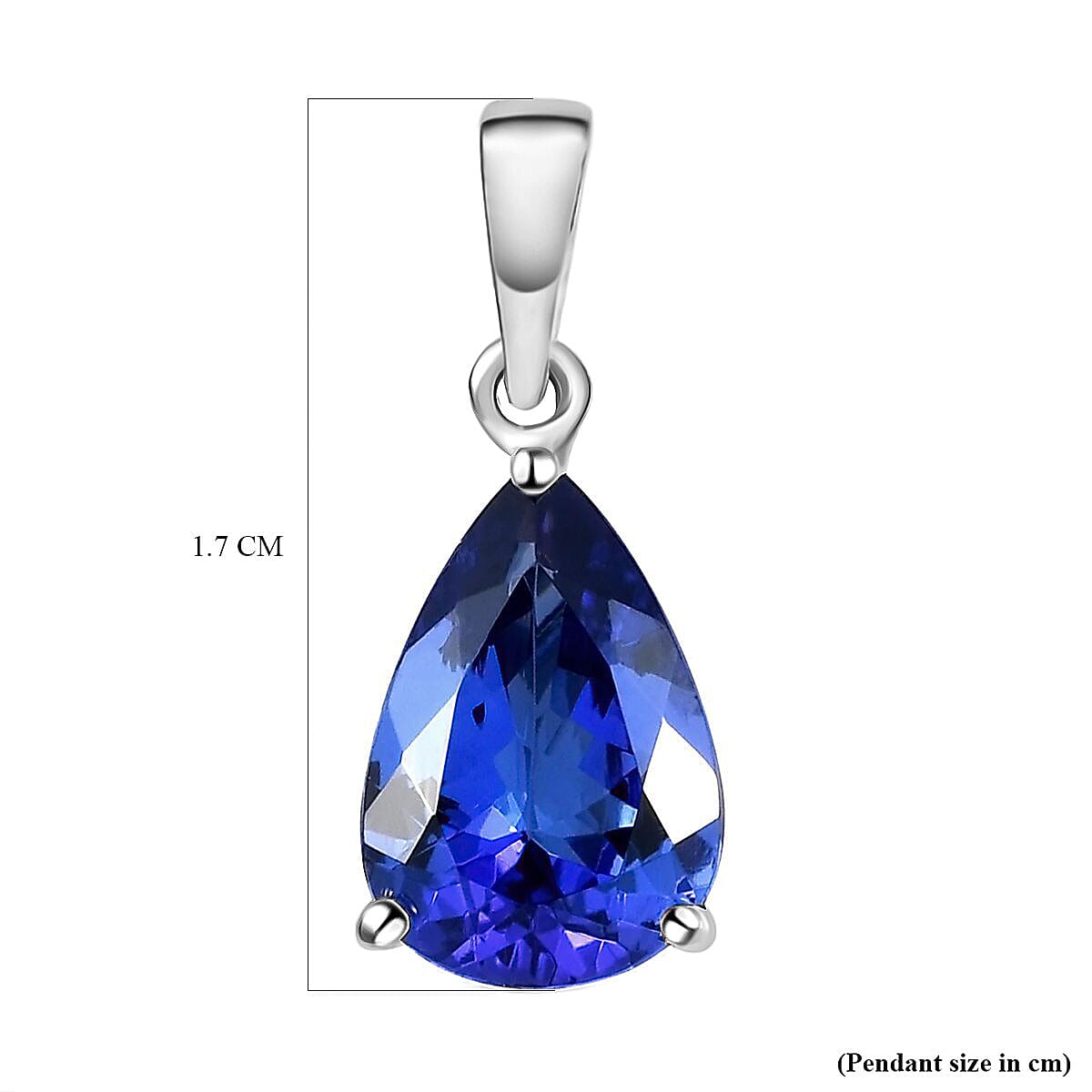 RHAPSODY 950 Platinum AAAA Tanzanite Solitaire Pendant 2.20 Ct.