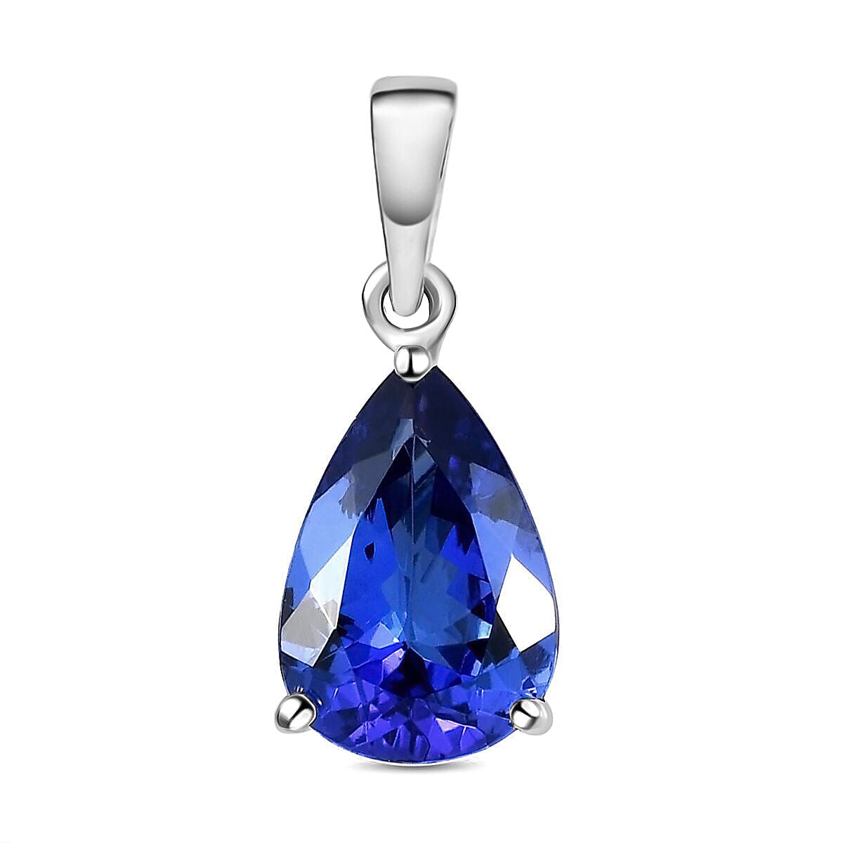 RHAPSODY 950 Platinum AAAA Tanzanite Solitaire Pendant 2.20 Ct.