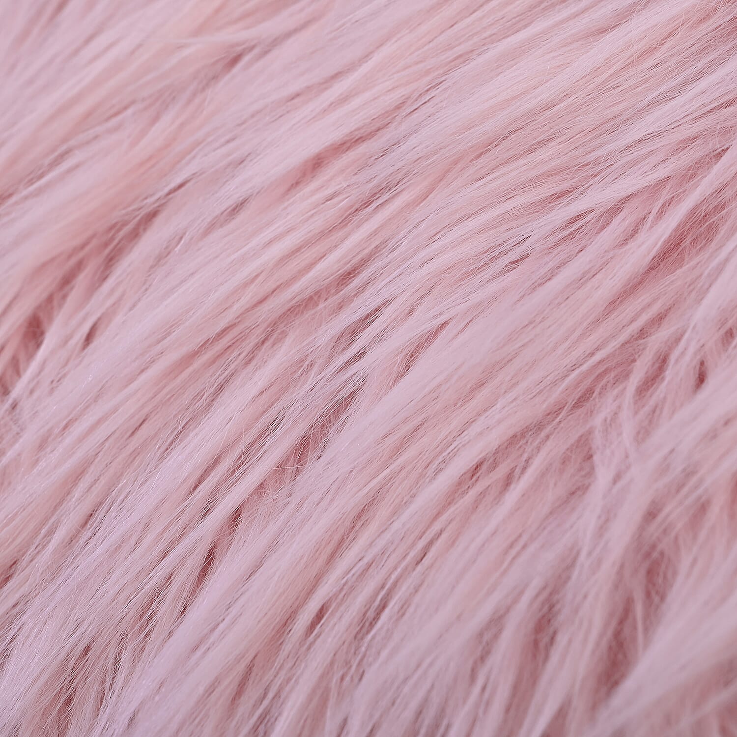 Faux Fur Cushion Cover with Zipper - Pink