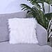 Faux Fur Cushion Cover with Zipper - White