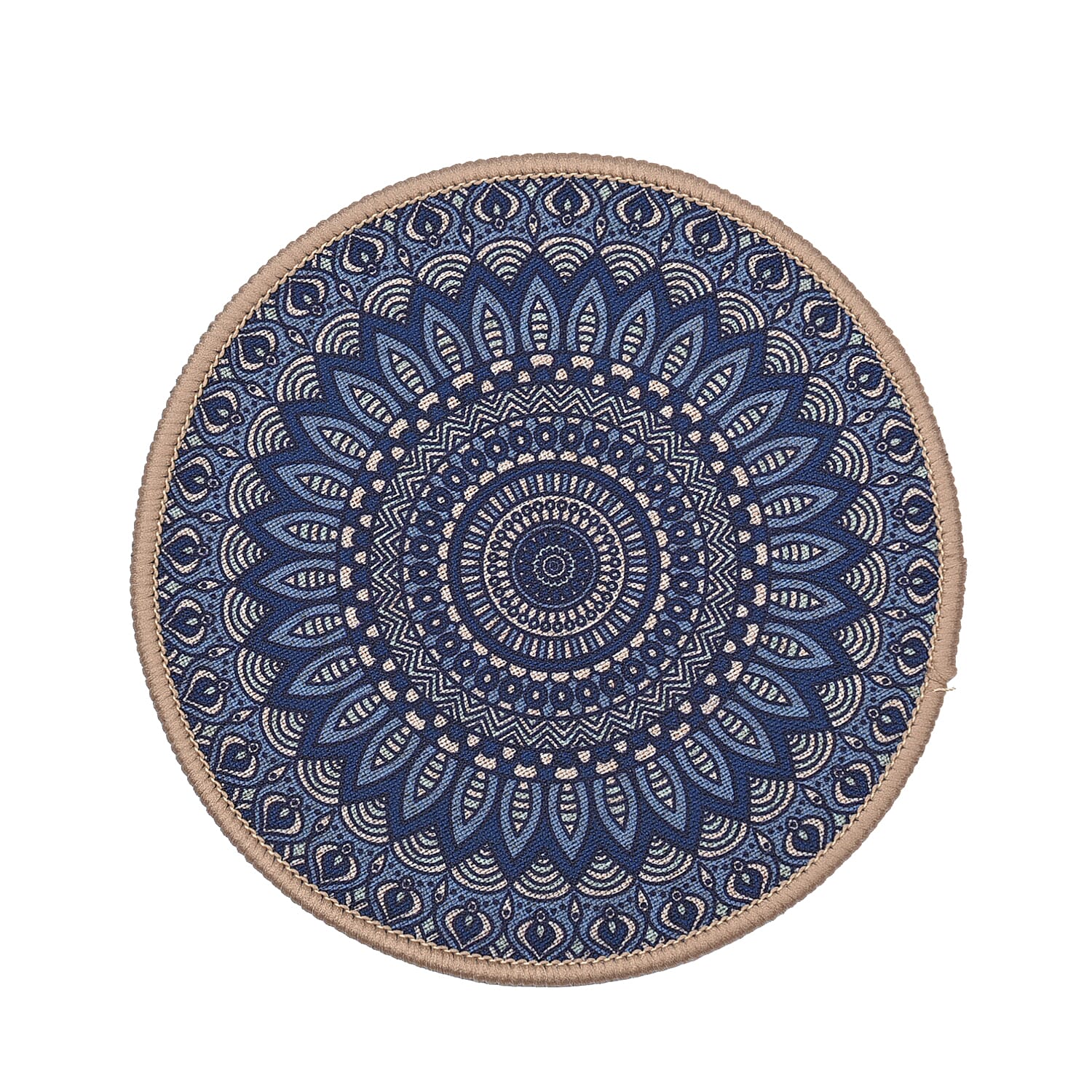 Set of 6 - Antislip Hot Pot Stand - 3 Big (Size 20x3 Cm) and 3 Small (Size 18x3 Cm) - Navy & Gold