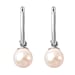 Japanese Akoya Pearl Earrings in Rhodium Plated Sterling Silver