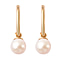 Japanese Akoya Pearl Earrings in Yellow Gold Plated Sterling Silver