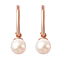 Japanese Akoya Pearl Earrings in Rose Gold Plated Sterling Silver
