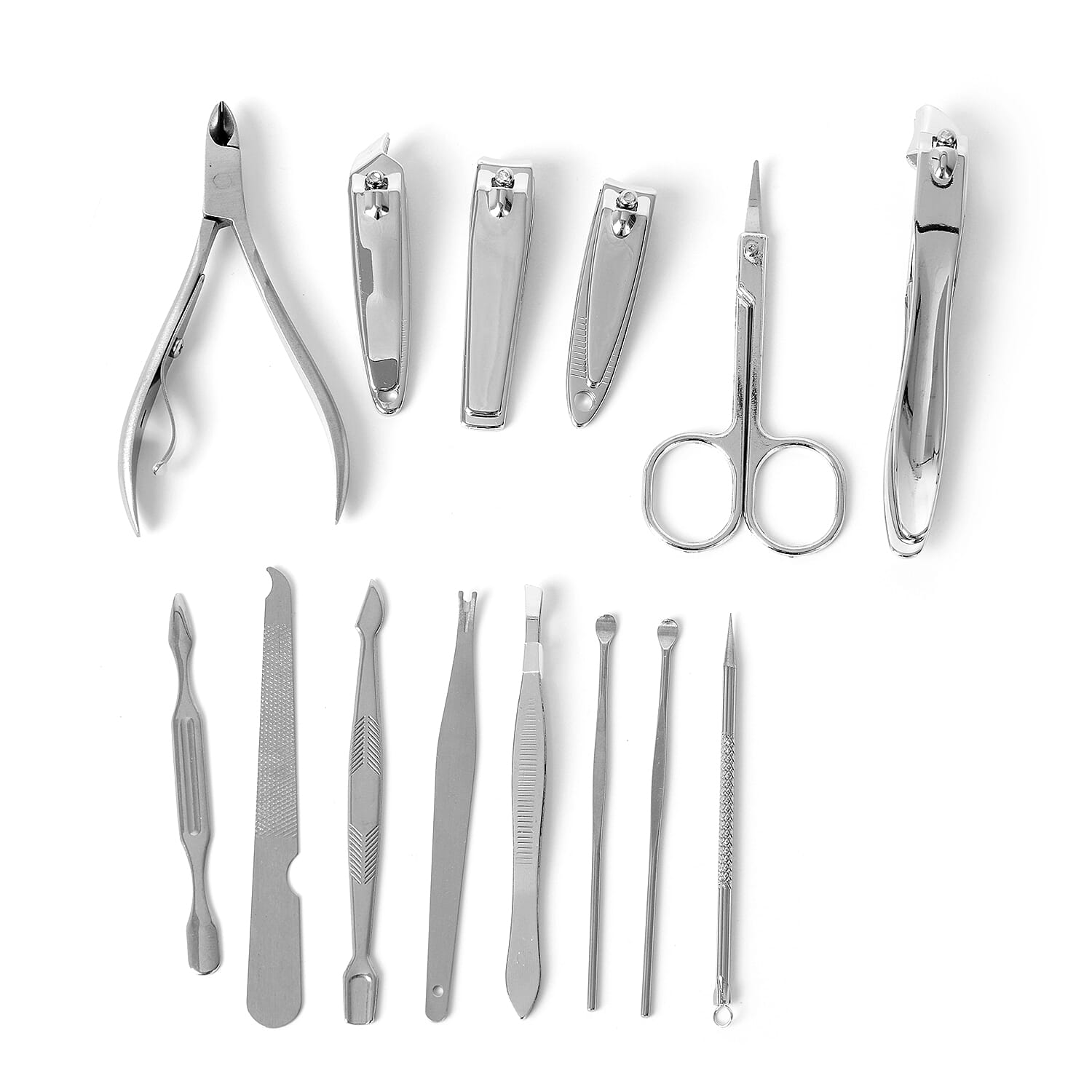 14 Piece Set - Manicure Grooming Kit in Box - Black