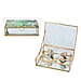 Rectangular Shaped Tropical Leaves Pattern Jewellery Box - Green & Yellow