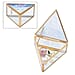 Triangle Shaped Abstract Pattern Jewellery Box - White, Red & Blue