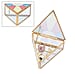 Triangle Shaped Geometric Pattern Jewellery Box - Yellow, Red & Blue