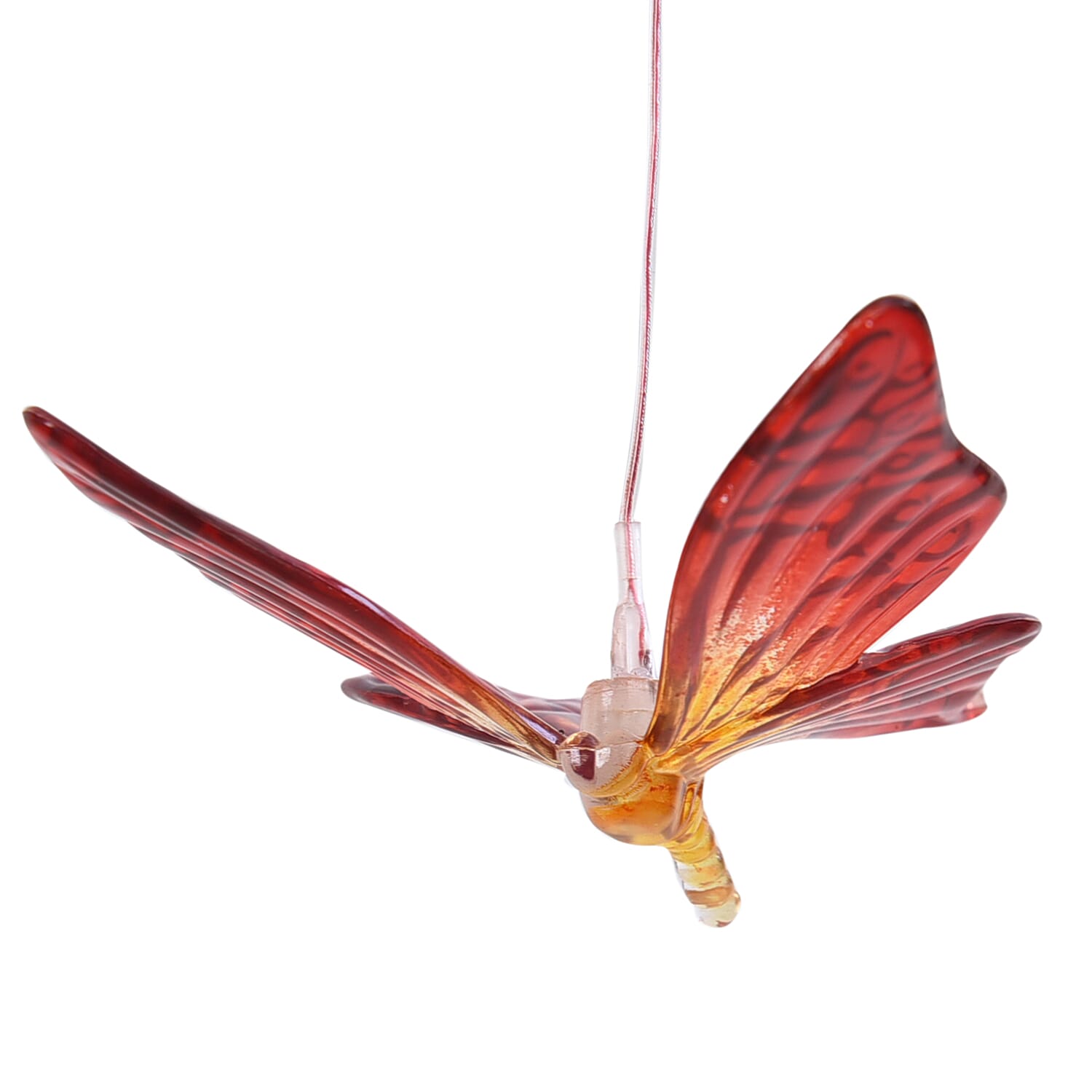 Colour Changing Solar Butterfly LED Mobile - Red