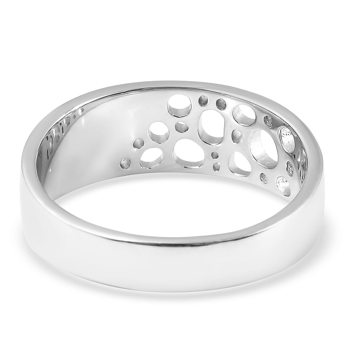 RACHEL GALLEY Rhodium Overlay Sterling Silver Enamelled Ring