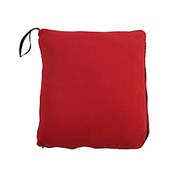 2 in 1 Travel Foldable Blanket and Cushion - Red