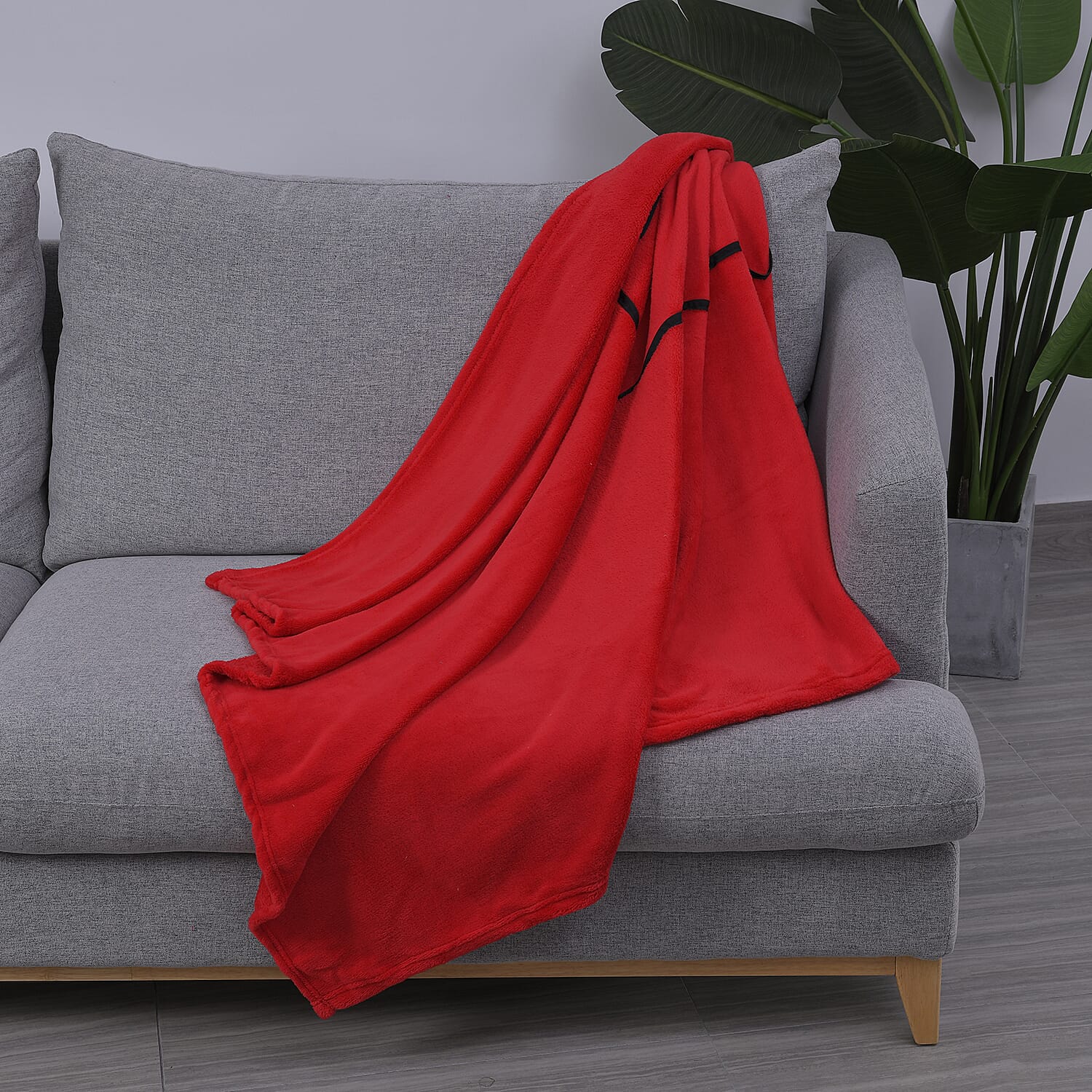 2 in 1 Travel Foldable Blanket and Cushion - Red