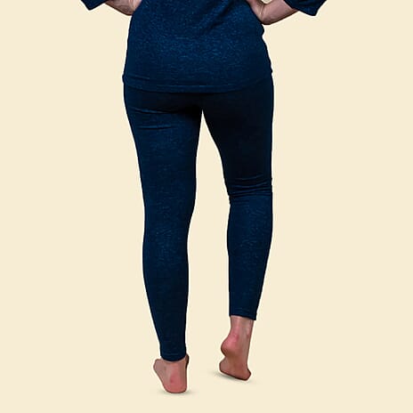 TAMSY Soft and Comfortable Ankle Length Leggings (Size 10) - Navy