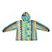 Abstract and Tribal Printed Sherpa Fabric Hoodie - Multicolour