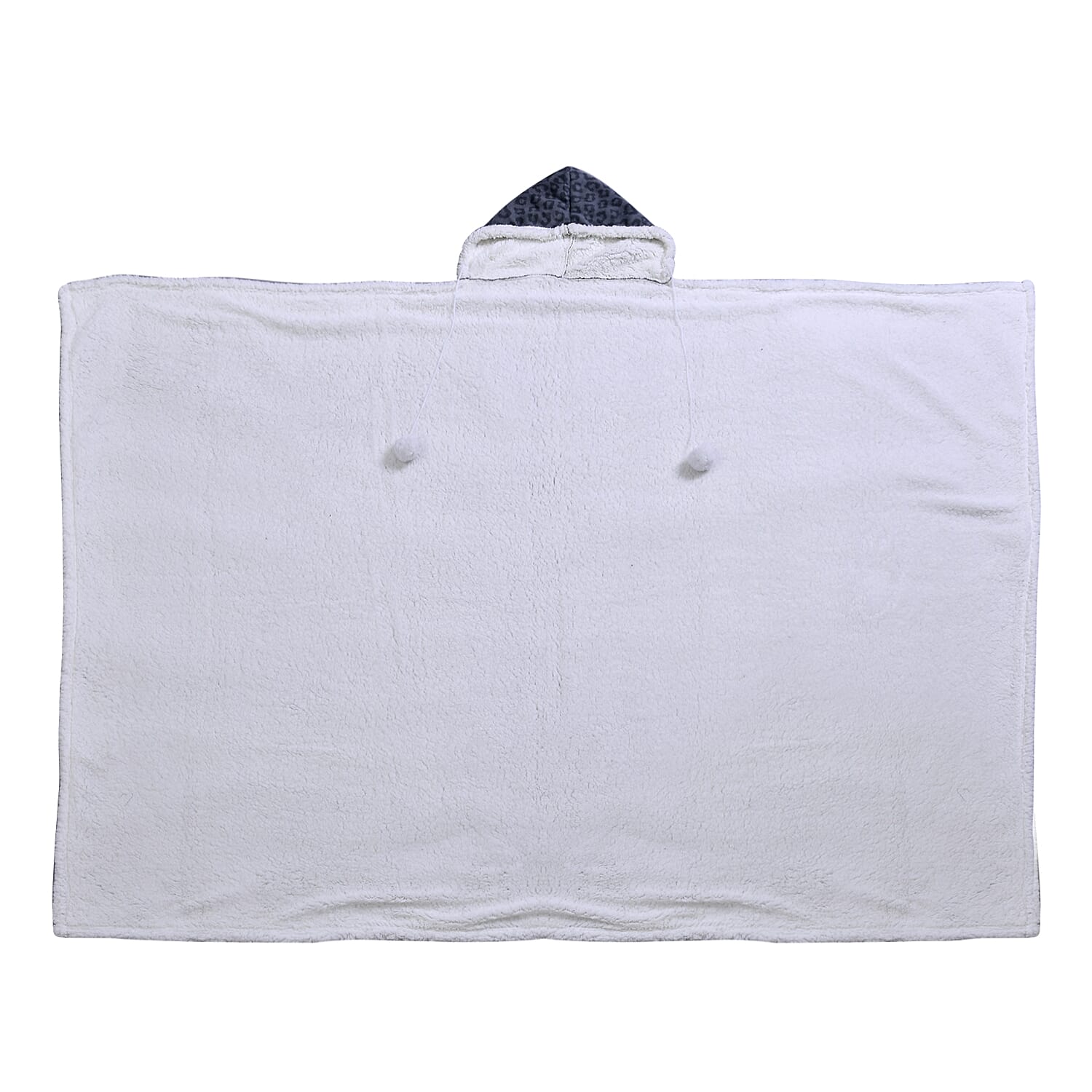 Comfortable Leopard Pattern Hoodie Blanket - Grey