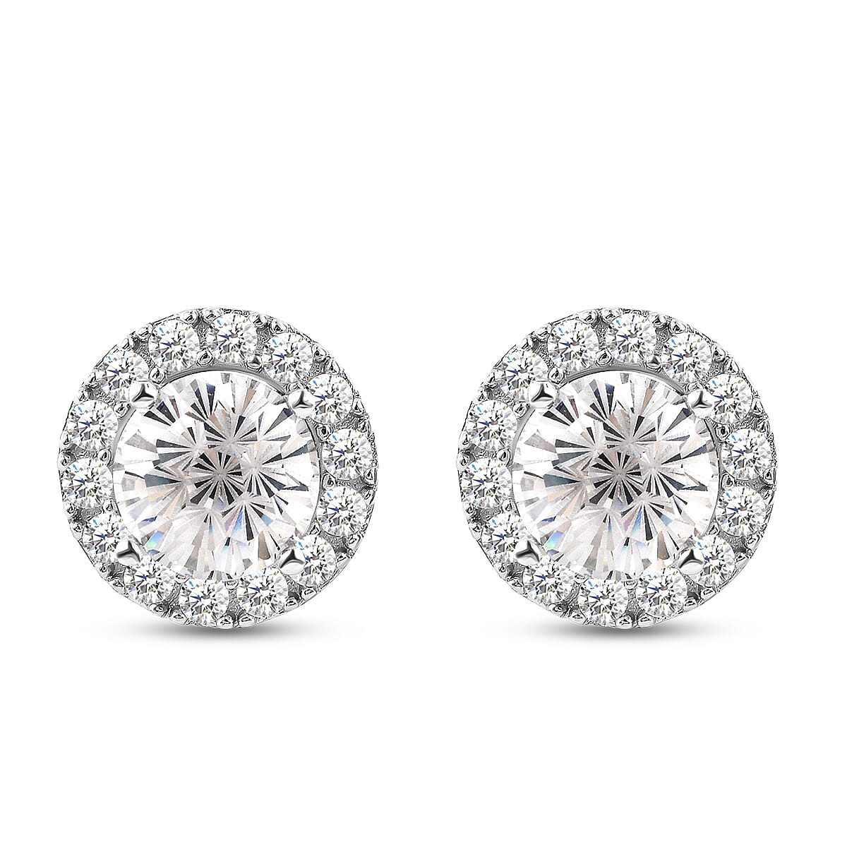 NY Closeout - ELANZA Cubic Zirconia Detachable Earrings (with Push Back) in Rhodium Overlay Sterling Silver
