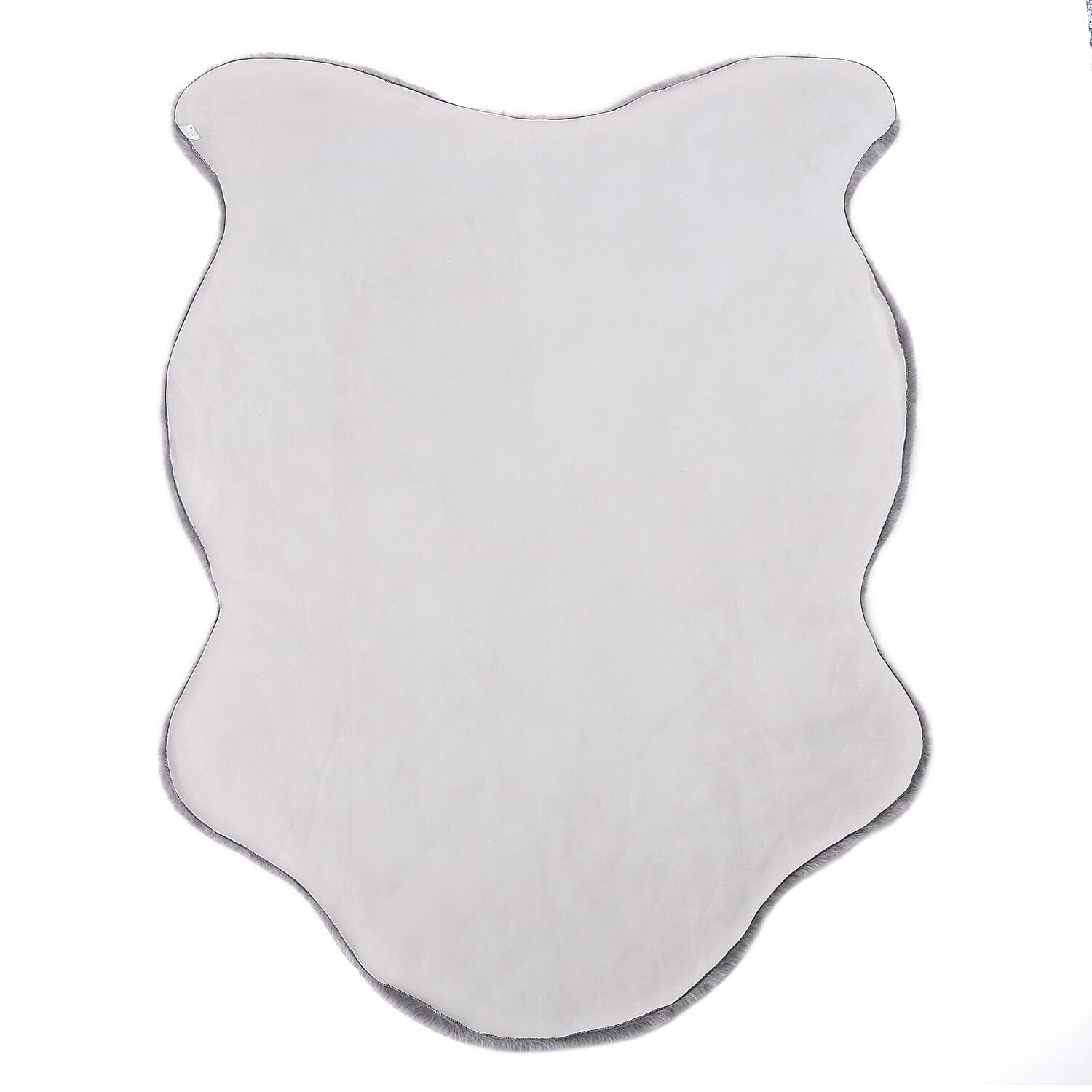 Supersoft High Pile Faux Fur Rug (Size 230x160cm) - Grey