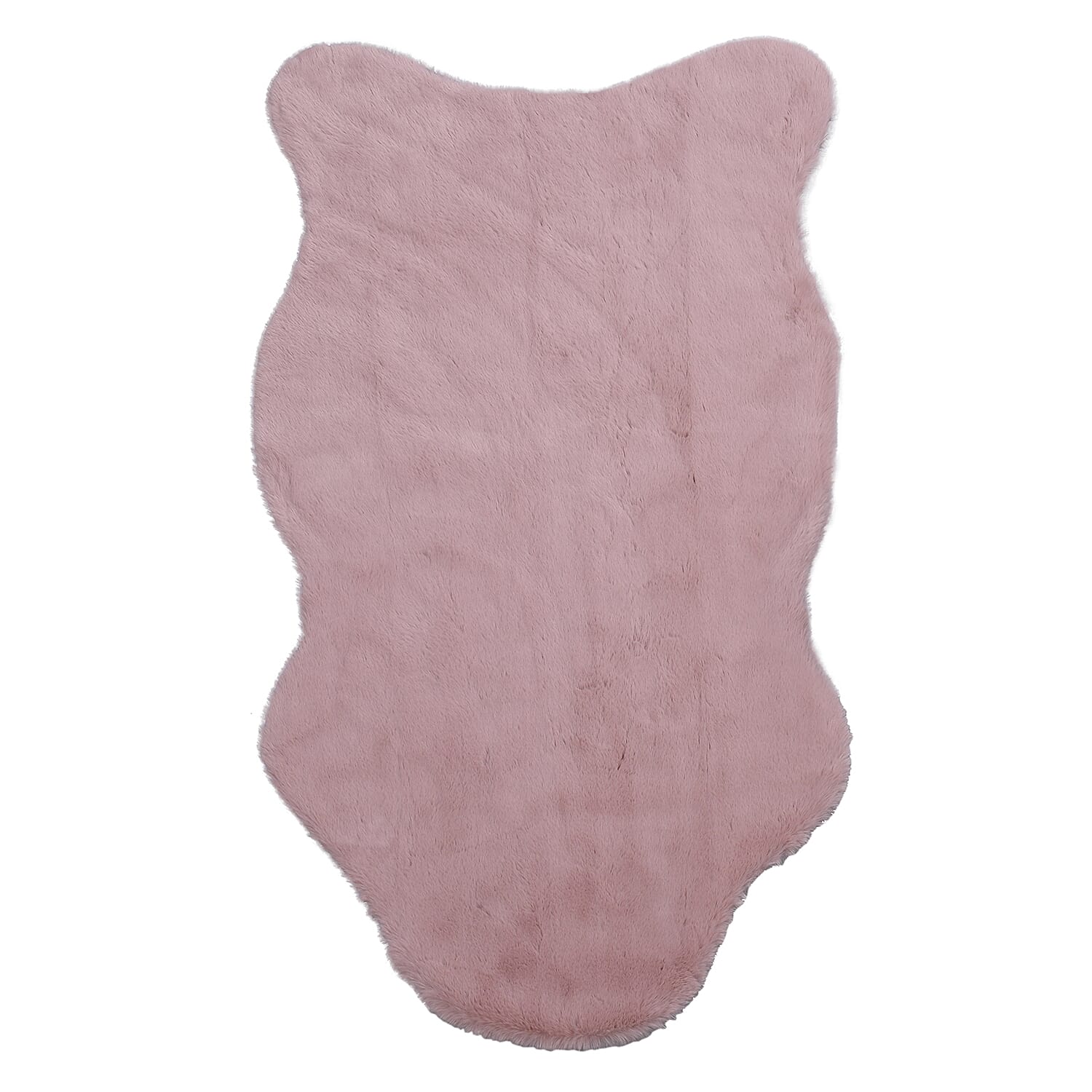 Supersoft High Pile Faux Sheep Skin Fur Rug (Size 170x100cm) - Dusty Pink