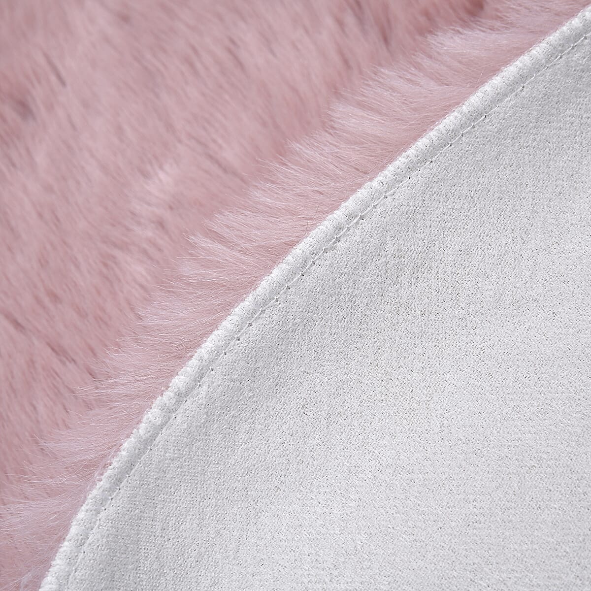 Supersoft High Pile Faux Fur Rug (Size 160x230cm) - Pink