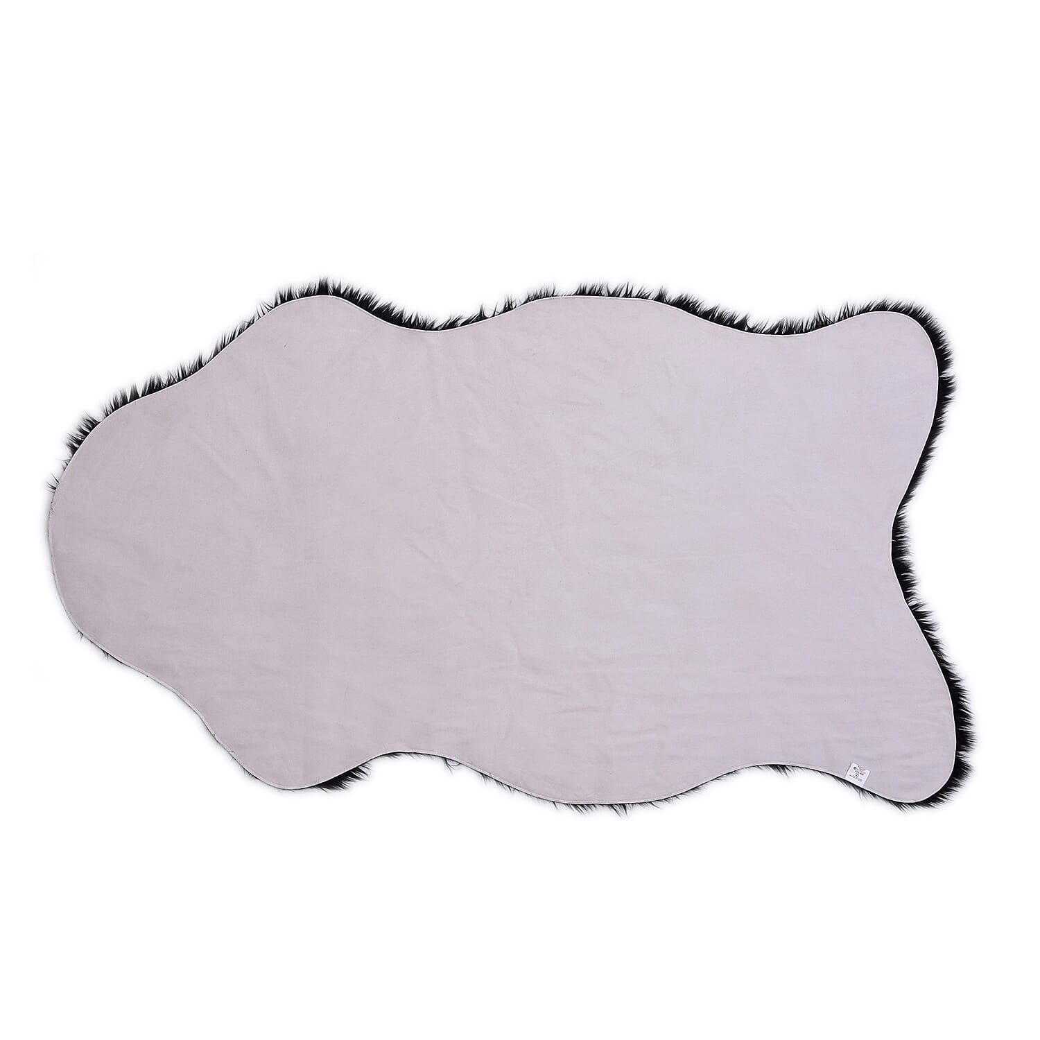 Supersoft High Pile Faux Fur Rug (Size 180x100cm) - Black