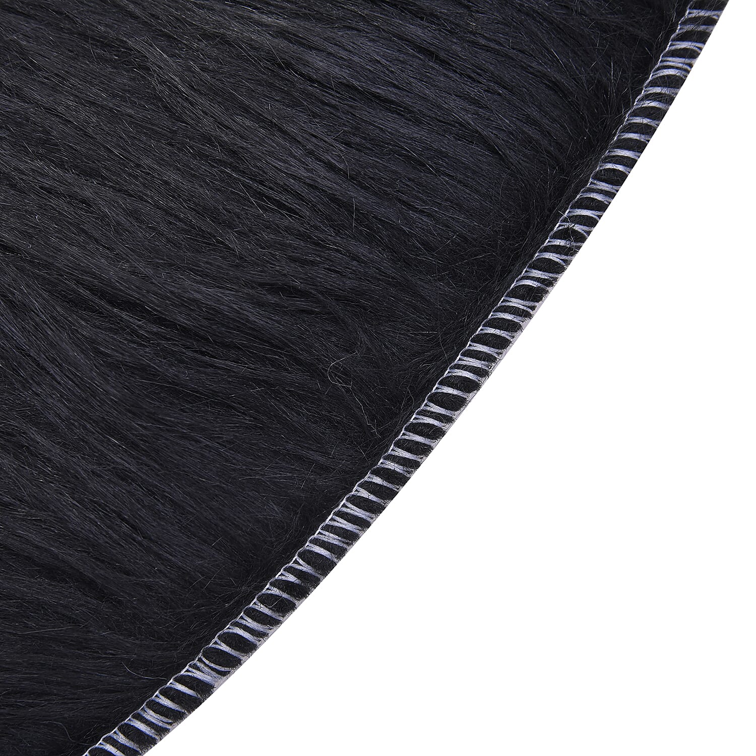 Supersoft High Pile Faux Fur Rug (Size 180x100cm) - Black