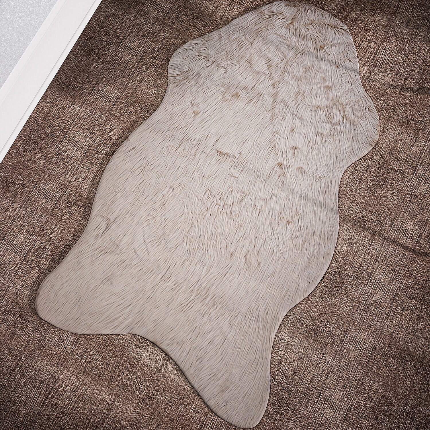 TJC Supersoft High Pile Faux Sheep Skin Fur Rug (Size 180x100cm) - Cream