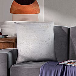 TJC Faux Fur Cushion Cover - White