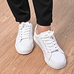 LA MAREY women shoes UPPER PU Snake Print color - White 