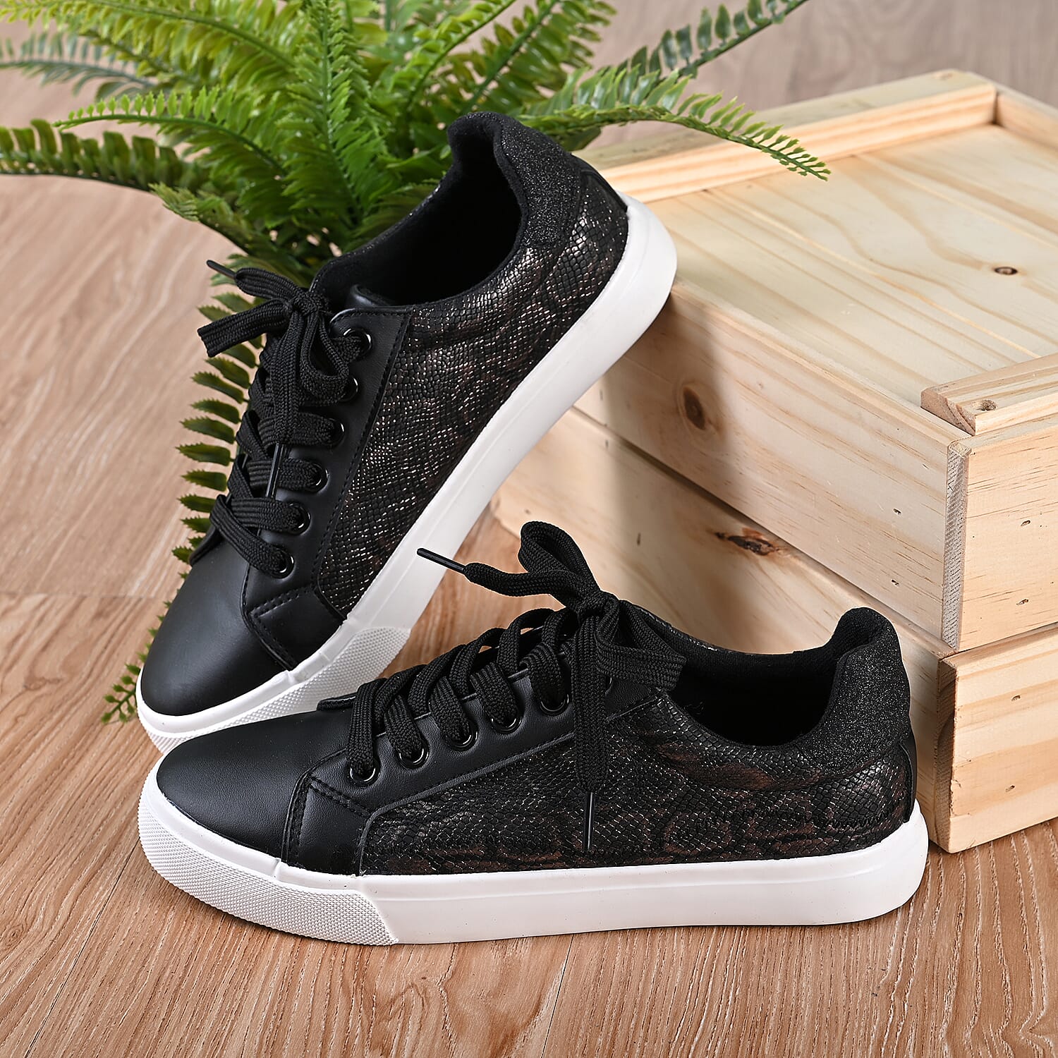 LA MAREY women shoes UPPER PU Snake Print color - White 