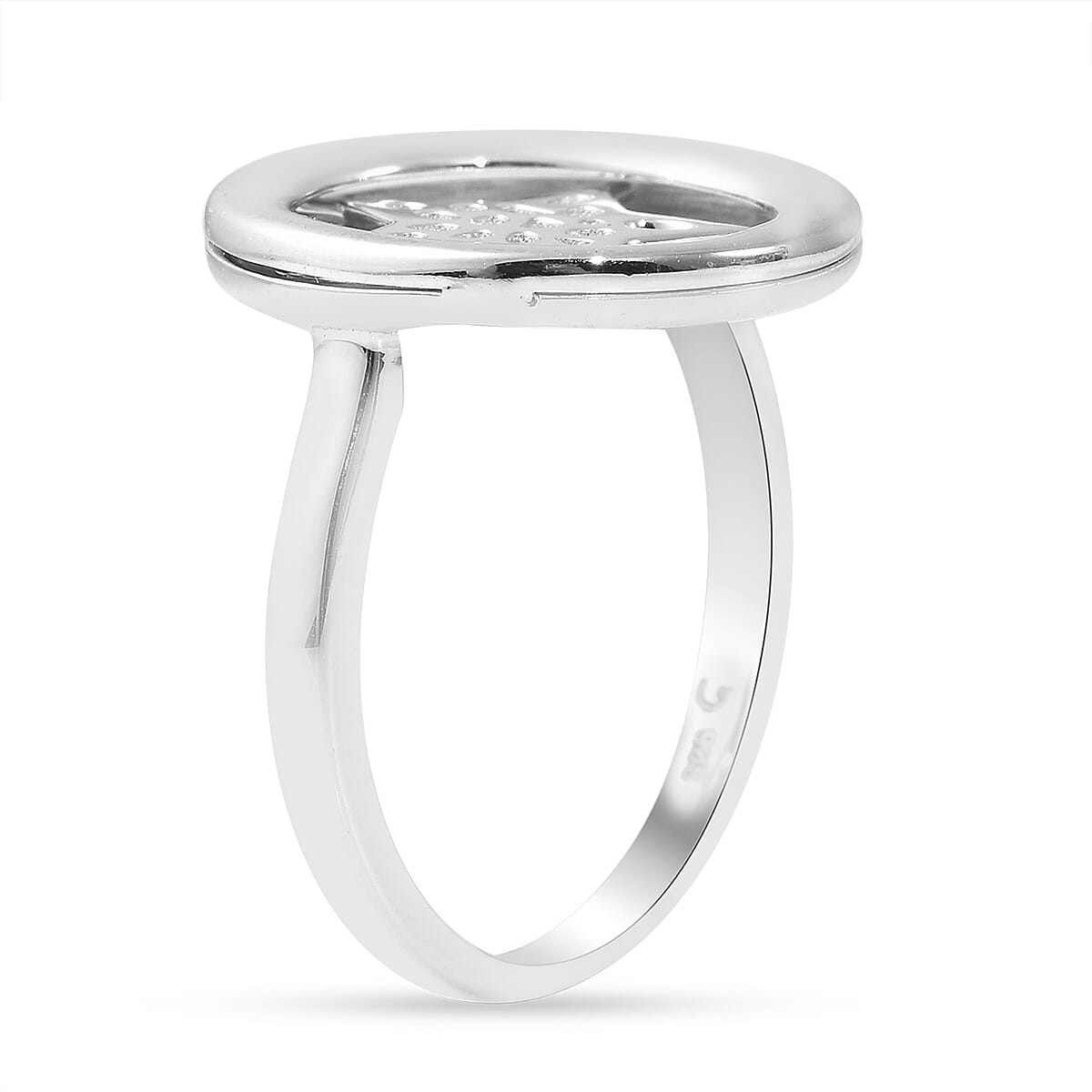 RACHEL GALLEY Shimmer Collection - Rhodium Overlay Sterling Silver Ring