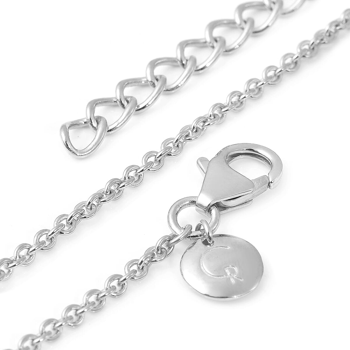 RACHEL GALLEY Amore Collection - Rhodium Overlay Sterling Silver Pendant with Chain (Size 18 with 2 inch Extender), Silver Wt. 9.35 Gms