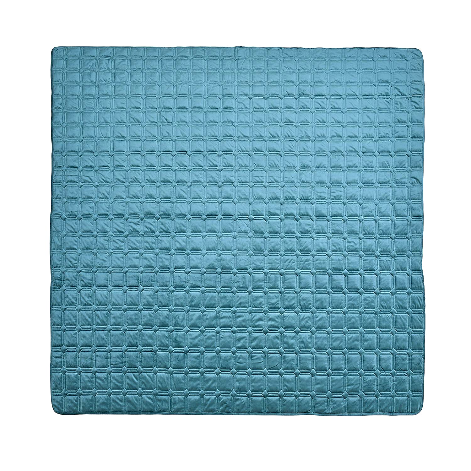3 Piece- Super Luxurious Velvet Style Quilt and Pillowcases (Size 235 Cm) - Teal