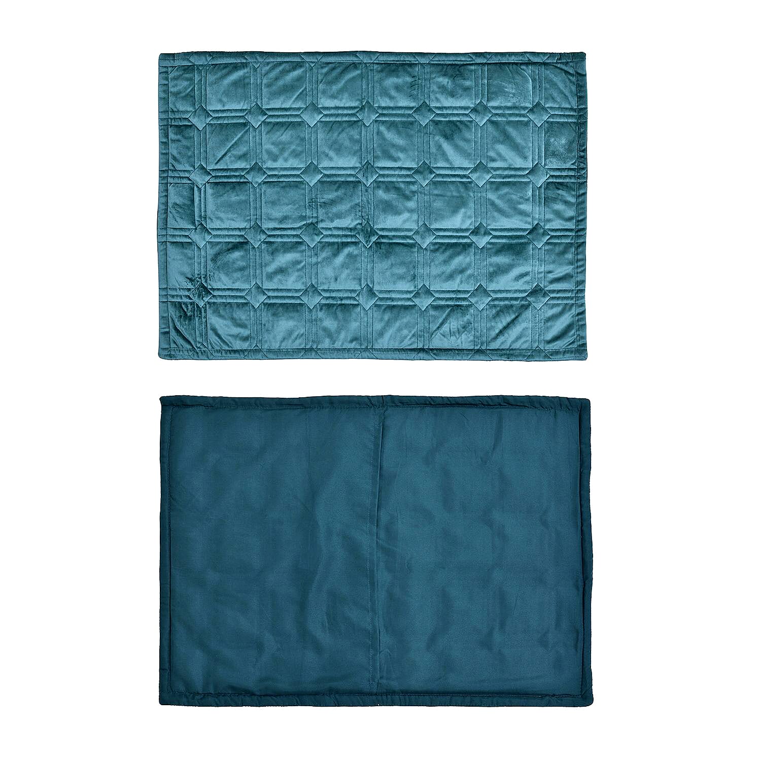 3 Piece- Super Luxurious Velvet Style Quilt and Pillowcases (Size 235 Cm) - Teal