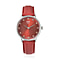 Red Sapphire Ladies Watch Pure White Stainless Steel