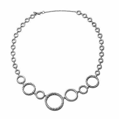 RACHEL GALLEY Allegro Collection - Rhodium Overlay Sterling Silver Necklace (Size 20), Silver Wt. 41.32 Gms