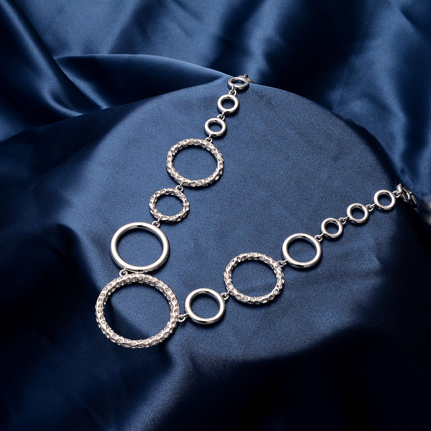 RACHEL GALLEY Allegro Collection - Rhodium Overlay Sterling Silver Necklace (Size 20), Silver Wt. 41.32 Gms