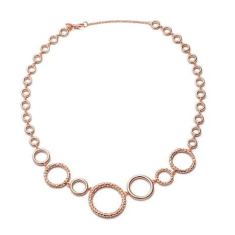 RACHEL GALLEY Allegro Collection - Rose Gold Overlay Sterling Silver Necklace (Size 20), Silver Wt. 41.27 Gms
