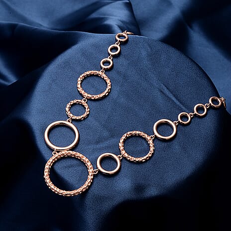 RACHEL GALLEY Allegro Collection - Rose Gold Overlay Sterling Silver Necklace (Size 20), Silver Wt. 41.27 Gms