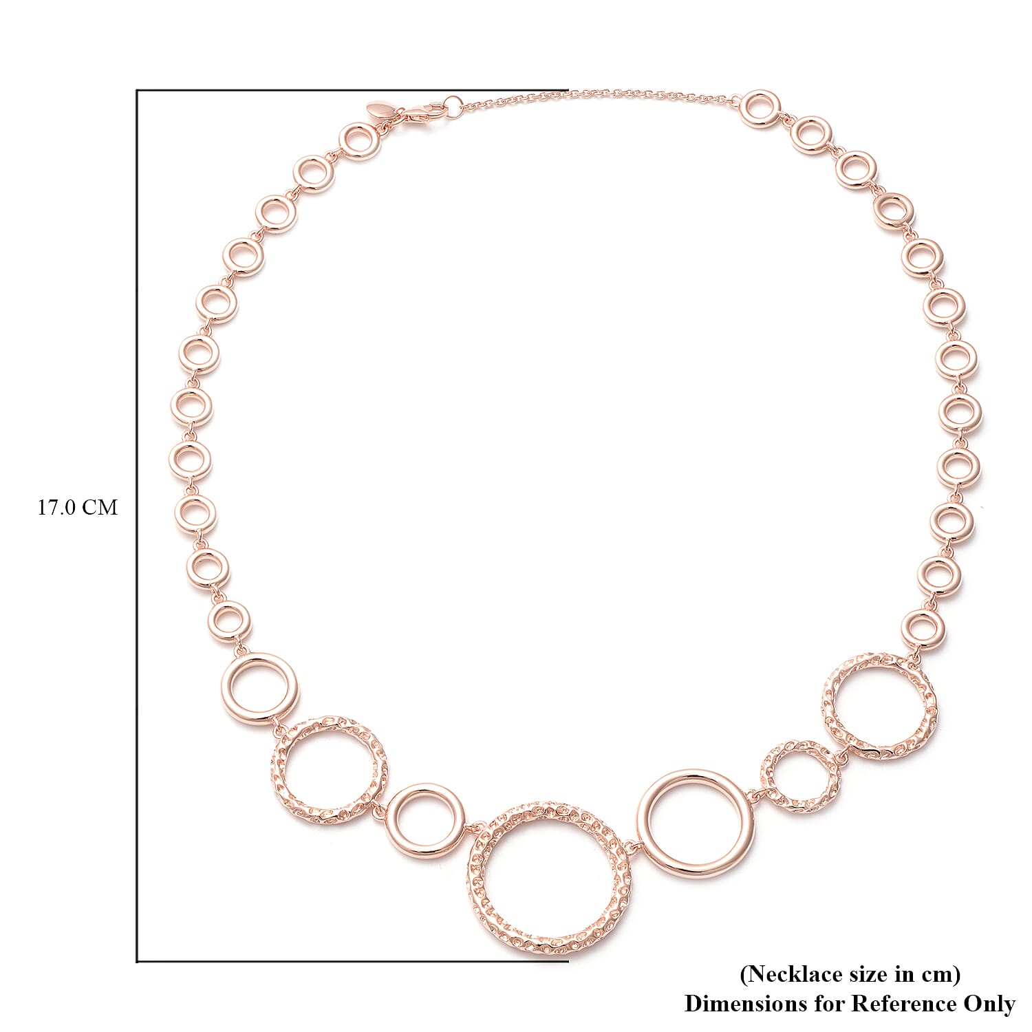 RACHEL GALLEY Allegro Collection - Rose Gold Overlay Sterling Silver Necklace (Size 20), Silver Wt. 41.27 Gms