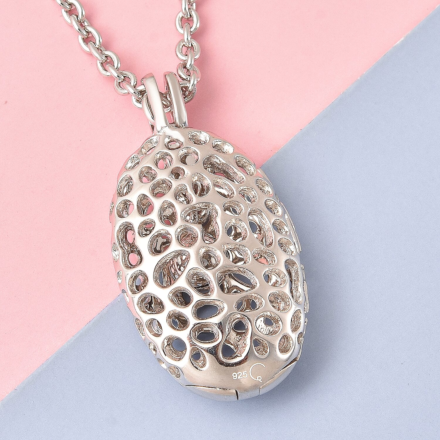 RACHEL GALLEY Pebble Collection - Rhodium Overlay Sterling Silver Pendant with Chain (Size 30)