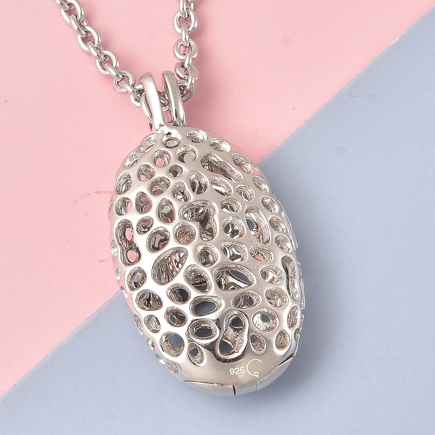 RACHEL GALLEY Pebble Collection - Rhodium Overlay Sterling Silver Pendant with Chain (Size 30)
