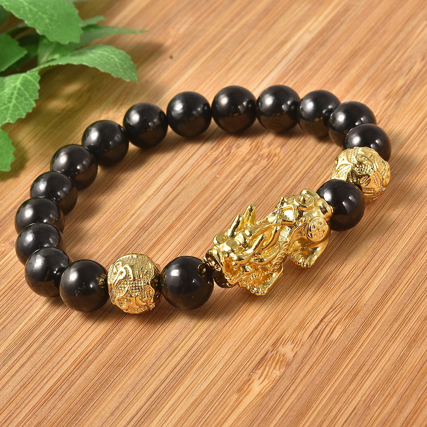 Feng Shui Elite Shungite Stretchable Bracelet (Size - 7) 153.50 Ct.