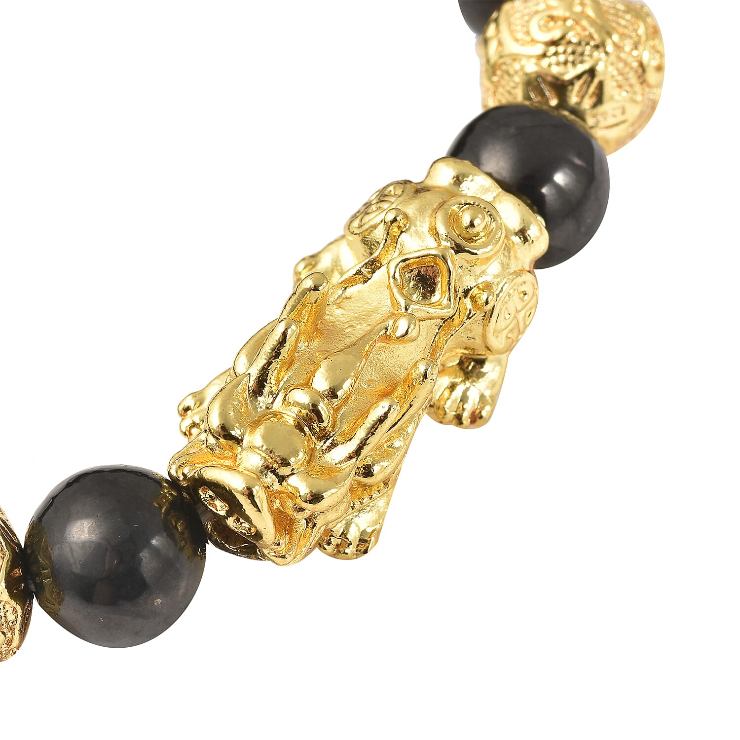 Feng Shui Elite Shungite Stretchable Bracelet (Size - 7) 153.50 Ct.