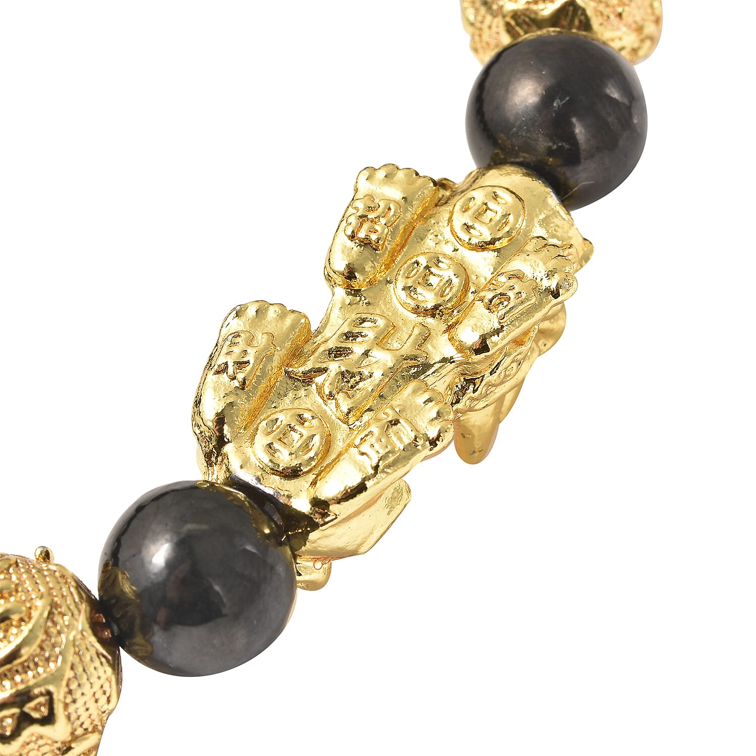 Feng Shui Elite Shungite Stretchable Bracelet (Size - 7) 153.50 Ct.