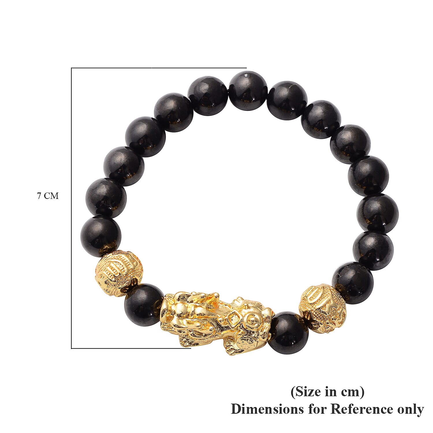 Feng Shui Elite Shungite Stretchable Bracelet (Size - 7) 153.50 Ct.