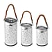 Set of 3 - Decorative Moon and Starry Sky LED Lantern Home Décor, Bedroom, Room Decor and Party - Silver