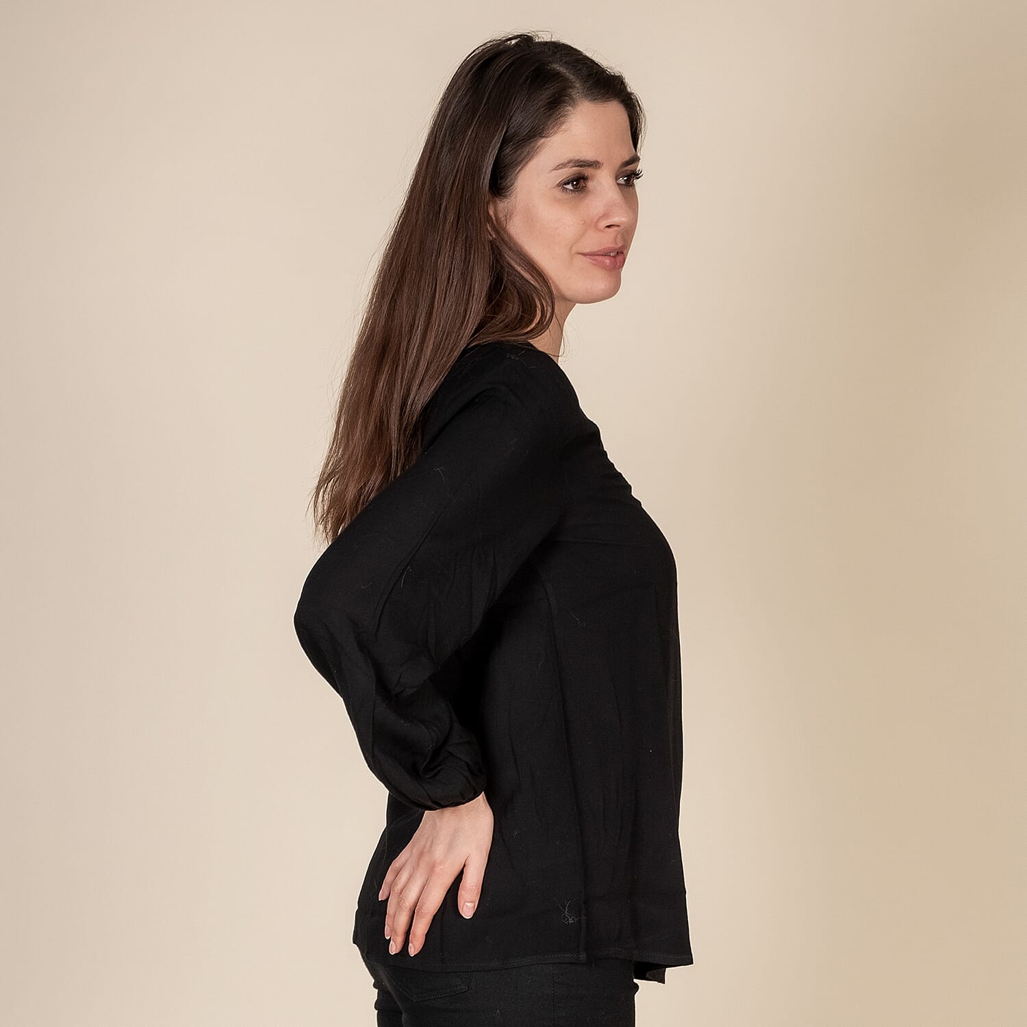 TAMSY Womens V Neck Top - Green