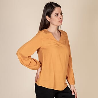 https://tjcuk.sirv.com/Products/38/8/3880323/TAMSY-Solid-V-Neck-Womens-Top-Orange_3880323_2.jpg?w=342&h=342