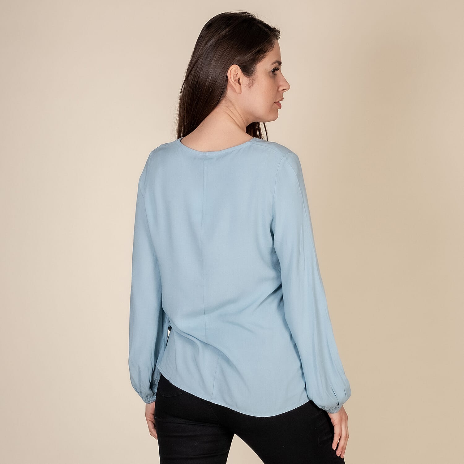 TAMSY Womens V Neck Top - Green