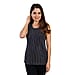 TAMSY Embellished Sleeveless Top - Black and Silver